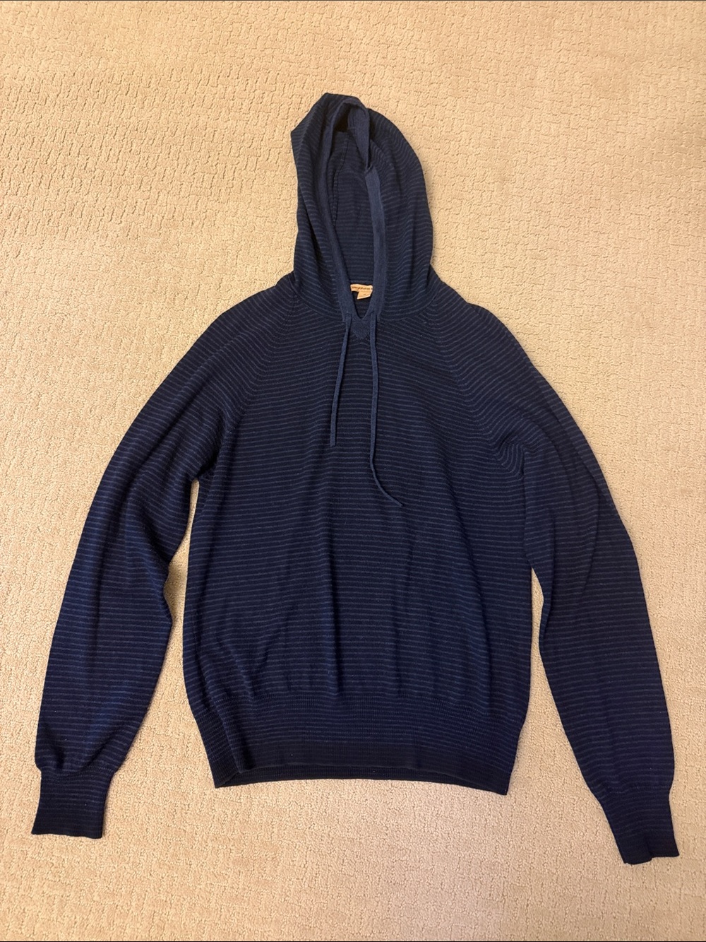 Men's Navy Hooded Knit Sweater John Varvatos USA medium